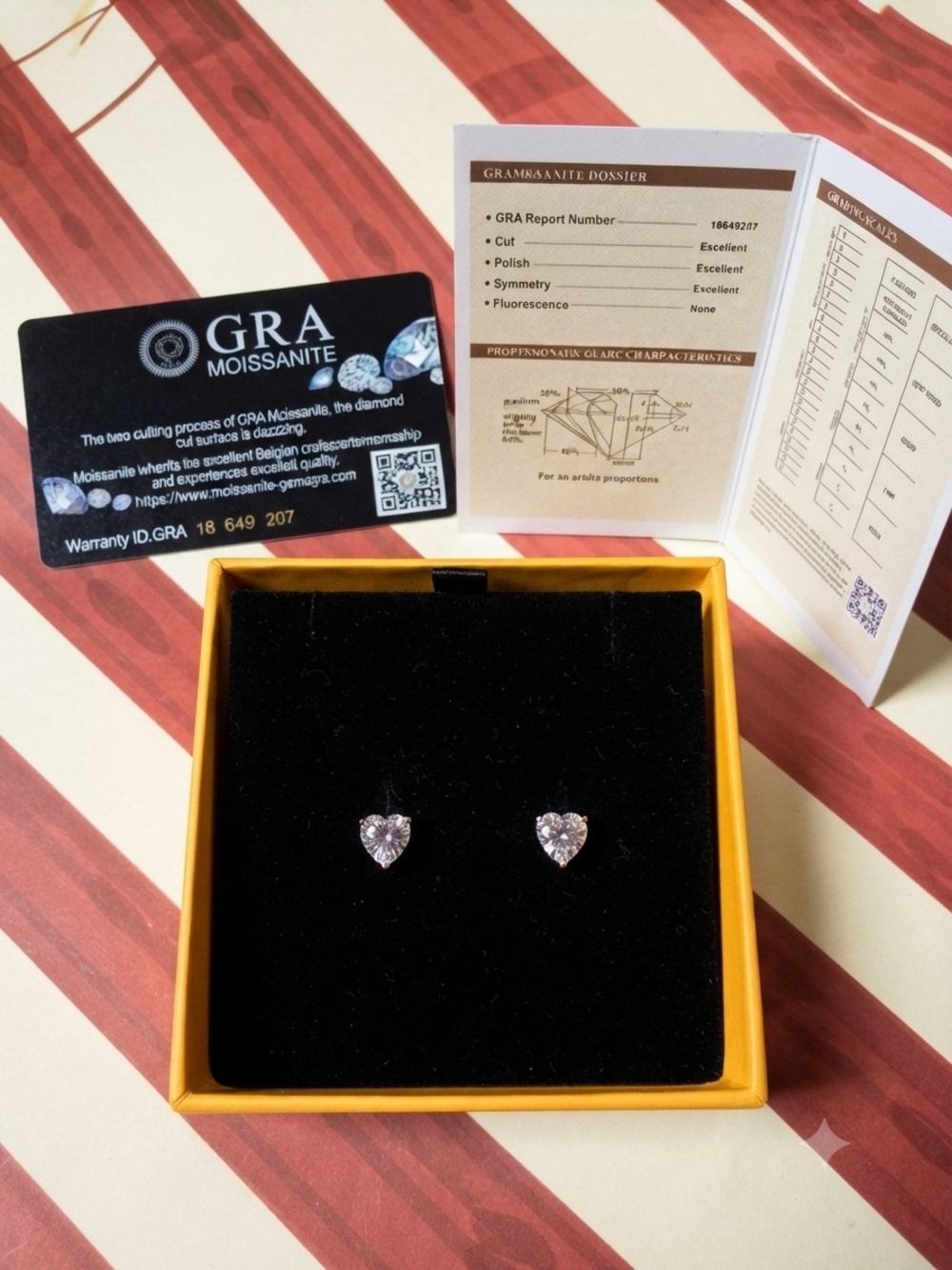 The Heart of Elegance: 1.04 Carat Total Weight Heart-Cut Moissanite Studs